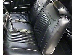 1971-1972 Chevelle Seat Covers, Bench, Front, Coupe & Convertible, Black