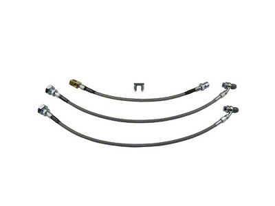1971-1972 Chevy-GMC Truck Brakes Hose Kit, Braided Stainless Steel, Front Disc-Rear Drum, 4WD 1/2 Ton