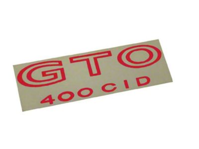 1971-1972 GTO 455 HO Decal 1pc - Black