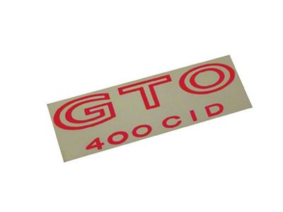 1971-1972 GTO 455 HO Decal 1pc - Red
