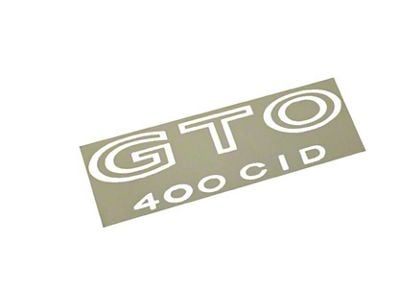 1971-1972 GTO 455 HO Decal 1pc - White