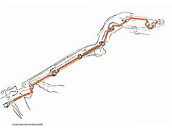 1971-1972 Chevrolet Monte Carlo/SS 3/8, 5/16 Fuel Tank Vapor Lines to Stand Pipe 3pc, OE Steel