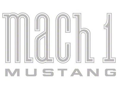1971-1972 Mustang Mach 1 Fender Decal, Argent Silver-Gray