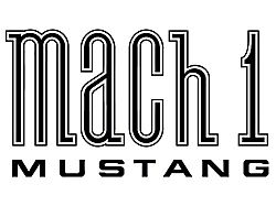1971-1972 Mustang Mach 1 Fender Decal, Black
