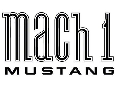 1971-1972 Mustang Mach 1 Fender Decal, Black