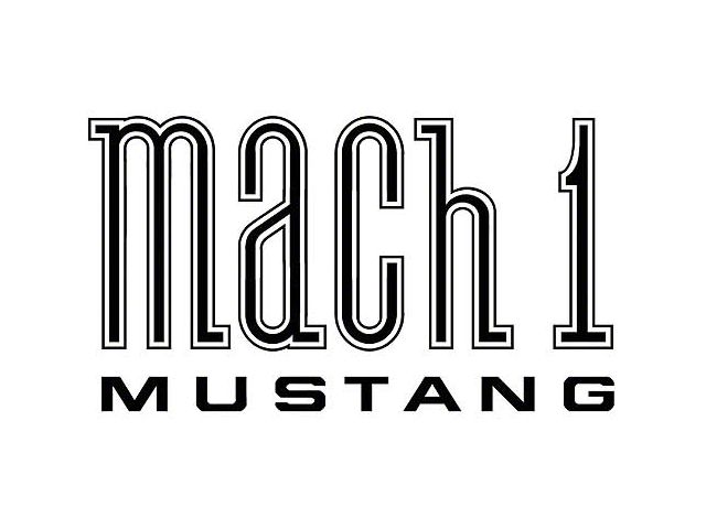 1971-1972 Mustang Mach 1 Fender Decal, Black