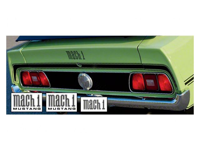 1971-1972 Mustang Mach 1 Trunk Stripe with Fender and Trunk Names