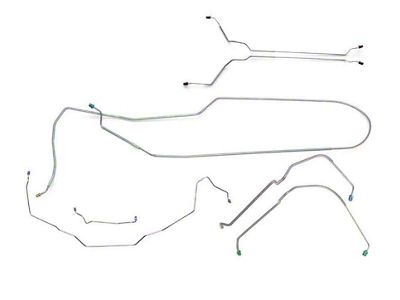 1971-1972 Oldsmobile Cutlass/ 442/ F85 Convertible Power Disc Complete Brake Line Set 7pc, Stainless Steel