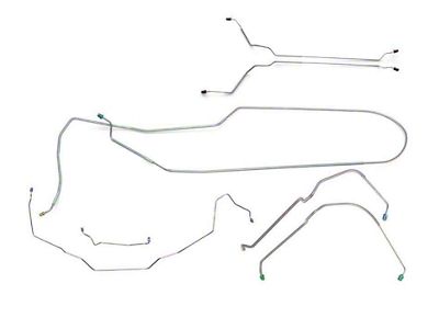 1971-1972 Oldsmobile Cutlass/ 442/ F85 Convertible Power Disc Complete Brake Line Set 7pc, OE Steel