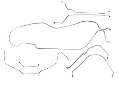 1971-1972 Oldsmobile Cutlass/ 442/ F85 Hardtop Power Disc Complete Brake Line Set 7pc, Stainless Steel