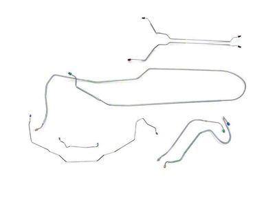 1971-1972 Pontiac GTO/ Tempest/ LeMans Convertible Manual Disc Complete Brake Line Set 7pc, Stainless Steel