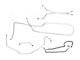 1971-1972 Pontiac GTO/ Tempest/ LeMans Convertible Manual Drum Complete Brake Line Set w/ Wheel Lines 9pc, Stainless Steel