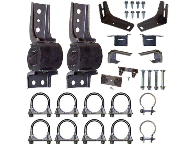 1971-1973 Mustang 2-1/4 Dual Exhaust Hanger Kit, V8