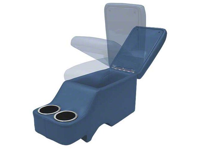 1971-1973 Mustang Convertible Humphugger Console, Medium Blue