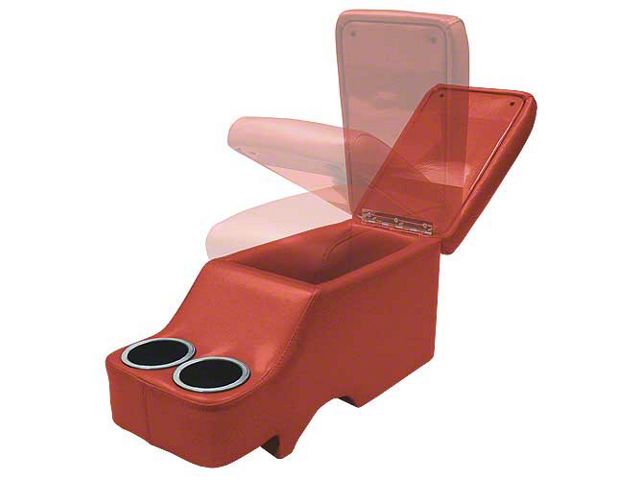 1971-1973 Mustang Convertible Humphugger Console, Vermillion