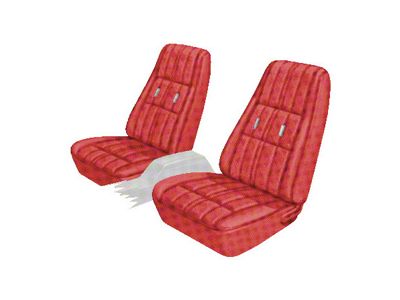 1971-1973 Mustang Deluxe/Grande Hi-Back Front Bucket/Rear Bench Seat Covers, Distinctive Industries