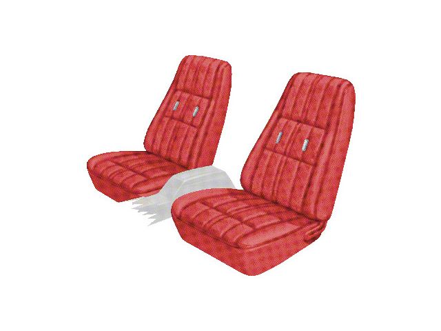 1971-1973 Mustang Deluxe/Grande Hi-Back Front Bucket/Rear Bench Seat Covers, Distinctive Industries