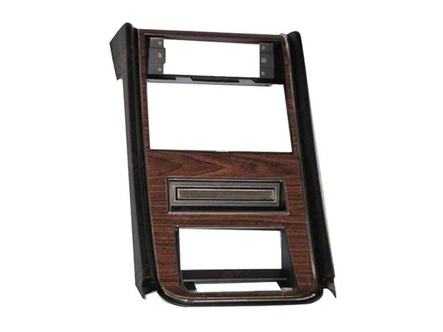 1971-1973 Mustang Deluxe Interior Dash Center Trim Panel without Gauge Openings, Woodgrain