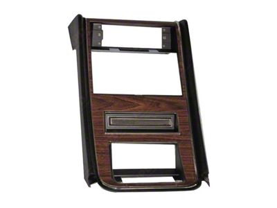 1971-1973 Mustang Deluxe Interior Dash Center Trim Panel without Gauge Openings, Woodgrain