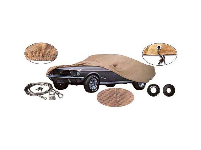 1971-1973 Mustang Fastback Gray Poly-Cotton Car Cover