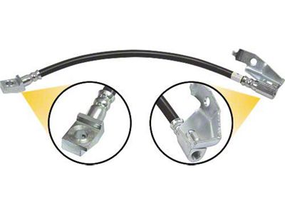 1971-1973 Mustang Left Front Disc Brake Hose, 16 Long