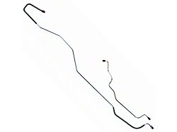 The Right Stuff Detailing 1971-1973 Mustang OEM Steel Rear Axle Drum Brake Lines for 8 or 9 Rear End, 2-Piece (8 or 9 Rear End, Rear Drum Brakes)
