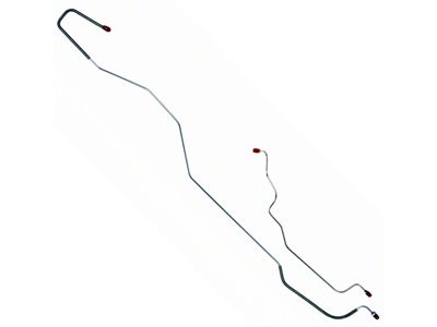 1971-1973 Mustang OEM Steel Rear Axle Drum Brake Lines for 8 or 9 Rear End, 2-Piece (8 or 9 Rear End, Rear Drum Brakes)