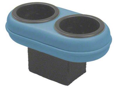 1971-1973 Mustang Plug and Chug Ash Tray Drink Holder, Medium Blue