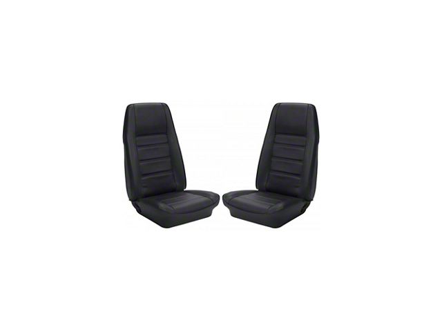 1971-1973 Mustang Sportsroof TMI Premium Standard Interior Front Bucket and Rear Bench Seat Cover Set, Black