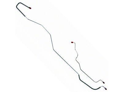 1971-1973 Mustang Stainless Steel Rear Axle Drum Brake Lines for 8 or 9 Rear End, 2-Piece (8 or 9 Rear End, Rear Drum Brakes)