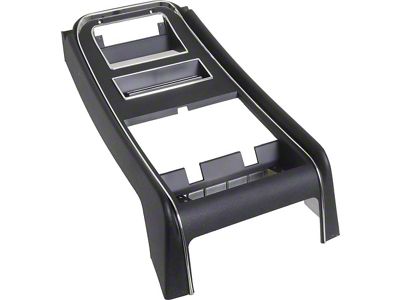 1971-1973 Mustang Standard Interior Dash Center Trim Panel without Gauge Openings, Black