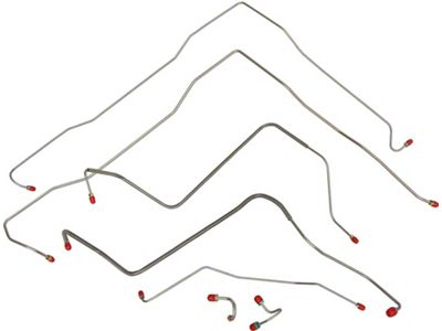 1971-72 Chevy Truck Stainless Steel Front To Rear Brake Lines 4WD