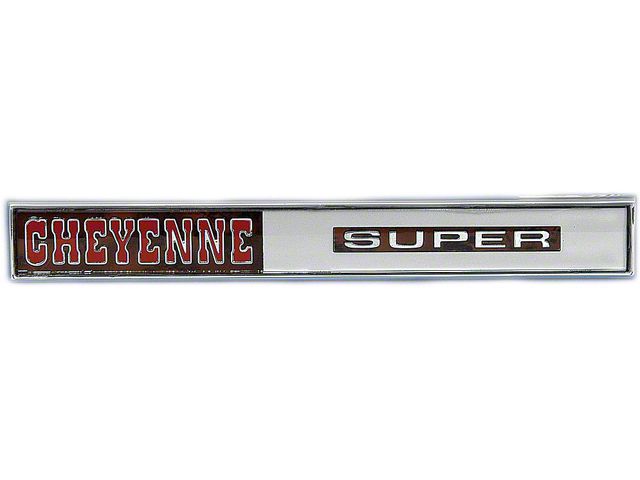 1971 Chevy Truck Glove Box Door Emblem Cheyenne Super