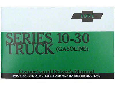 1971 Chevy Truck Owners Manual