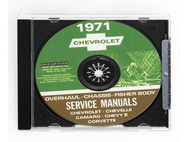 1971 Full Size Chevy Overhaul/Chassis/Body Service Manuals (CD-ROM)