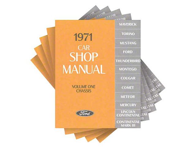 1971 Ford Passenger Car Shop Manual; 5 Volumes