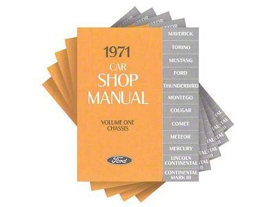 1971 Ford Passenger Car Shop Manual; 5 Volumes