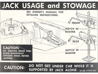 1971 Ford Thunderbird Jack Instructions