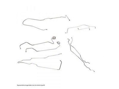 1971 Chevy -GMC Truck Full Drum Brake Line Set, Manual Brakes, Half Ton 2WD, Shortbed Rear Coil Springs, Stainless Steel