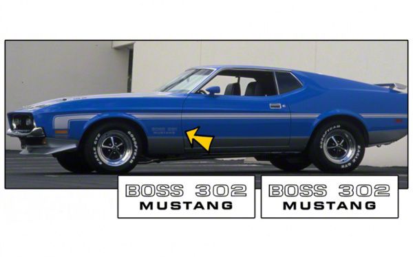 Ecklers 1970 Mustang Boss 302 Hood & Top Fender Stripe Kit Ecklers 1970 Mustang Boss 302 Hood & Top Fender Stripe Kit