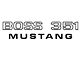 1971 Mustang Boss 351 Fender Decal, Black