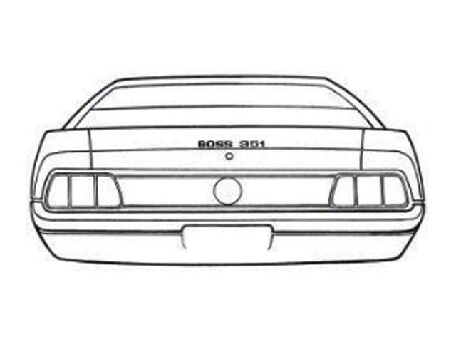 1971 Mustang Boss 351 Trunk Lid Stripe Kit, Argent Silver-Gray