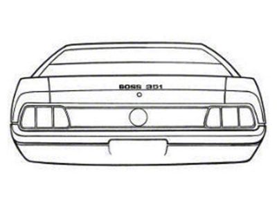 1971 Mustang Boss 351 Trunk Lid Stripe Kit, Argent Silver-Gray