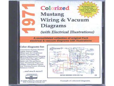 1971 Mustang Wiring Diagrams and Vacuum Schematics on USB