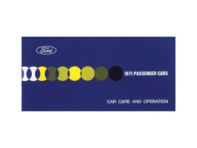 1971 Passenger Cars - Car Care and Operation - 32 Pages
