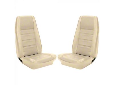 TMI 1972-1973 Mustang CoupePremium Standard Interior Front Bucket and Rear Bench Seat Cover Set, White