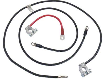 1972-1973 Mustang Reproduction Battery Cable Set, All 6-Cylinder and V8 Engines