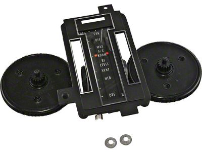 Heater/A/C Control Face Plate Repair Kit,w/A/C, 1972-75