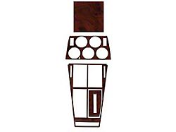 1972-1976 Corvette Dash And Console Trim Kit Center For Cars WithoutAir Conditioning Burlwood