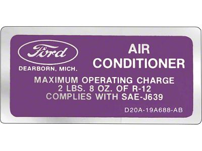 1972-1978 Ford Thunderbird A/C Charge